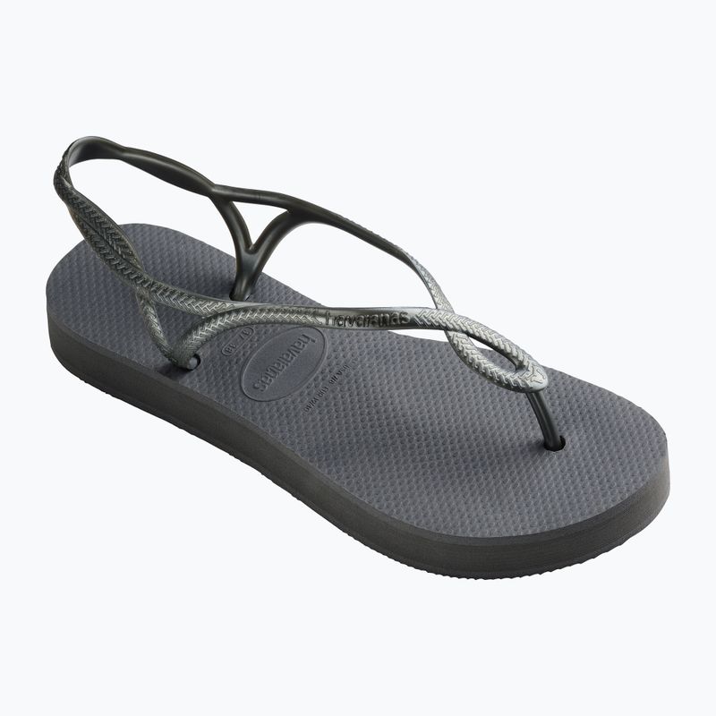 Sandali Havaianas Luna Flatform grigio acciaio da donna 8