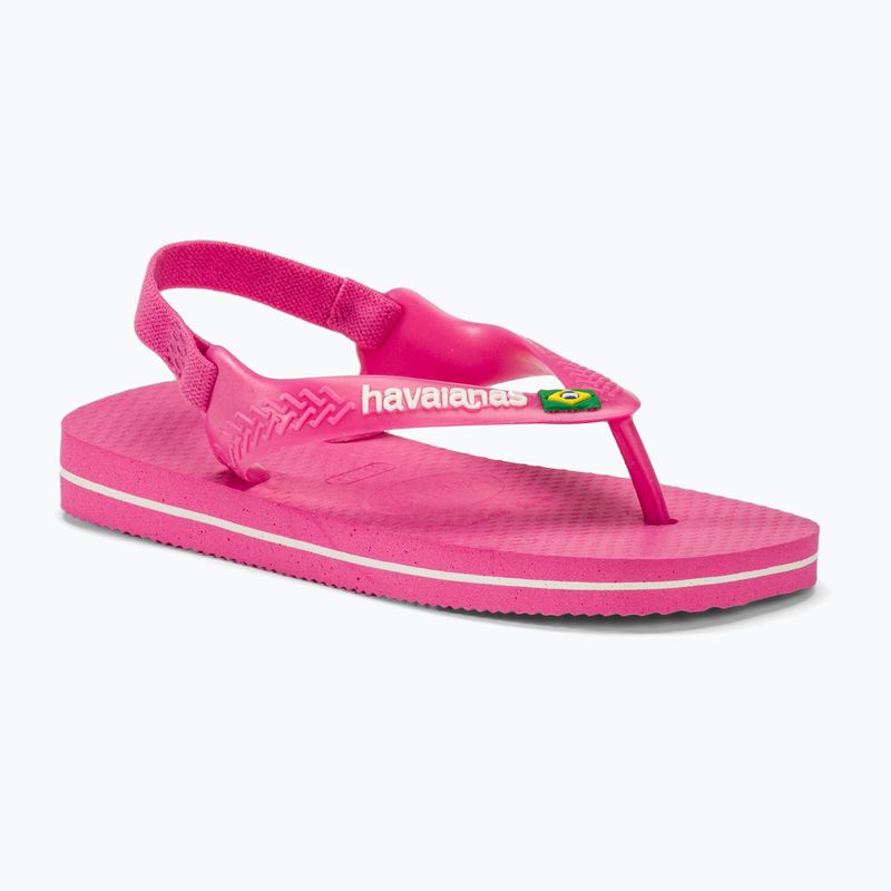 Sandali Havaianas Baby Brasil Logo II rosa flux / bianco