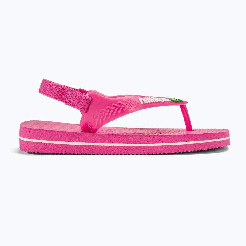 Sandali Havaianas Baby Brasil Logo II rosa flux / bianco 2