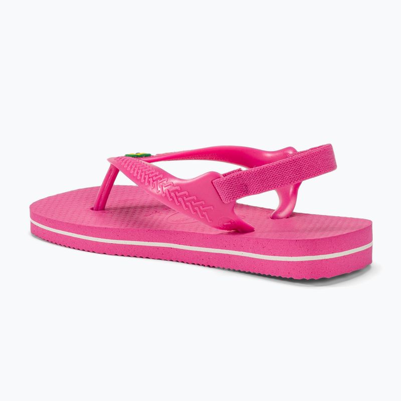 Sandali Havaianas Baby Brasil Logo II rosa flux / bianco 3