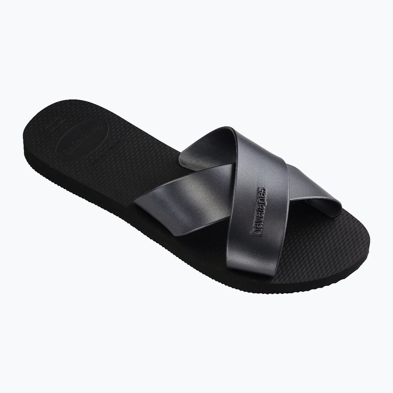 Infradito da donna Havaianas Aqua Metallic nero