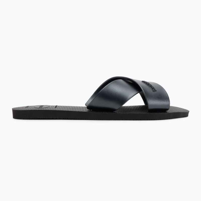 Infradito da donna Havaianas Aqua Metallic nero 2