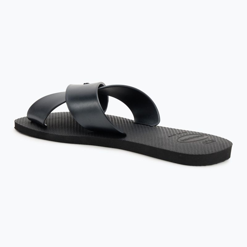 Infradito da donna Havaianas Aqua Metallic nero 3