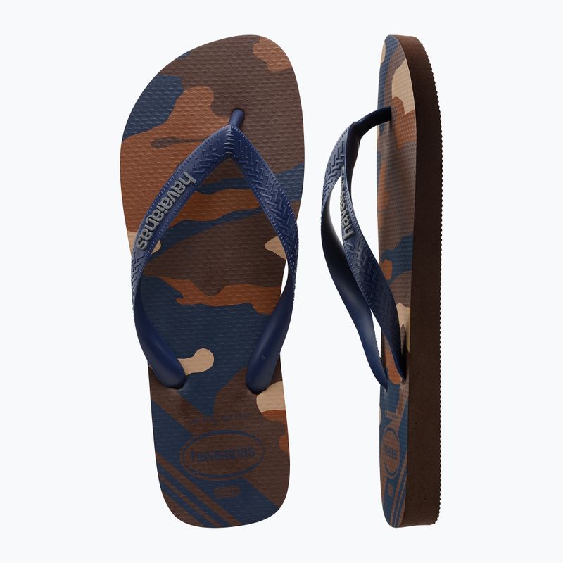 Infradito Havaianas Top Camu marrone scuro da uomo 11