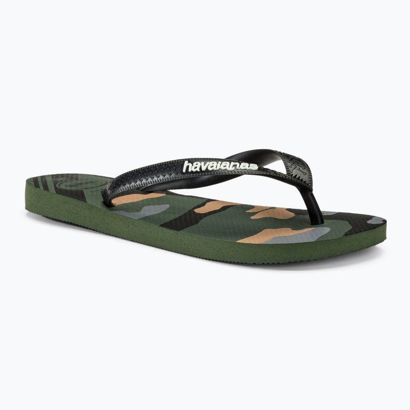 Infradito Havaianas Top Camu verde oliva/nero da uomo