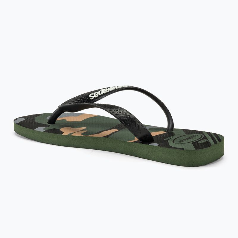 Infradito Havaianas Top Camu verde oliva/nero da uomo 3