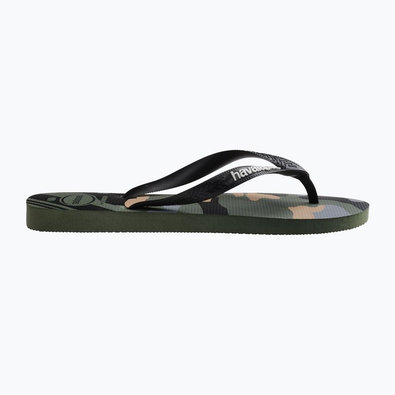 Infradito Havaianas Top Camu verde oliva/nero da uomo 9