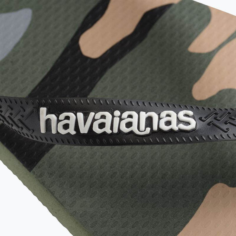 Infradito Havaianas Top Camu verde oliva/nero da uomo 11