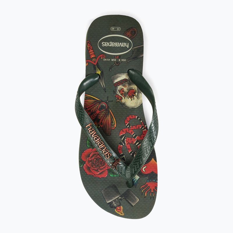 Infradito Havaianas Top Tribo verde oliva da uomo 5