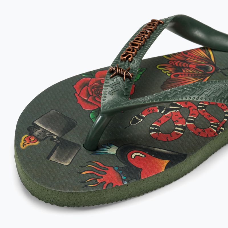 Infradito Havaianas Top Tribo verde oliva da uomo 7