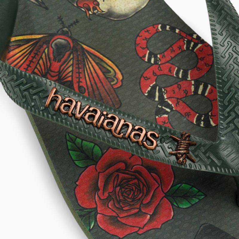 Infradito Havaianas Top Tribo verde oliva da uomo 8