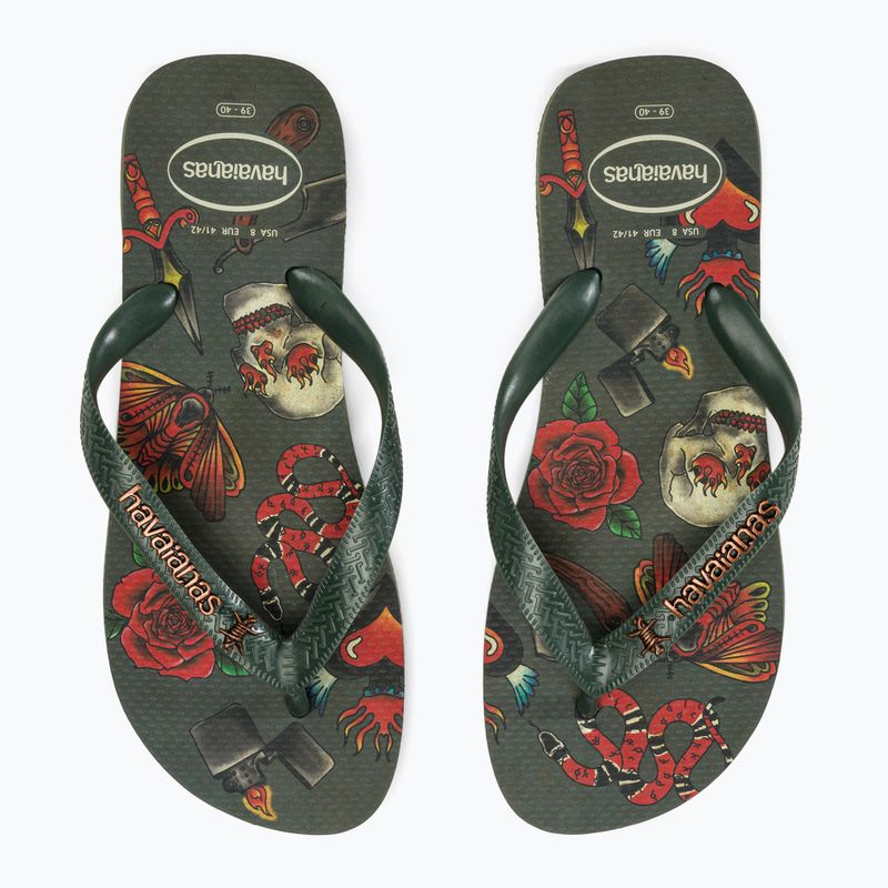 Infradito Havaianas Top Tribo verde oliva da uomo 9