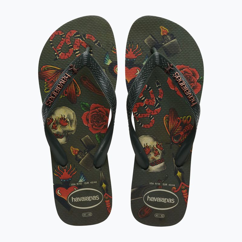 Infradito Havaianas Top Tribo verde oliva da uomo 12
