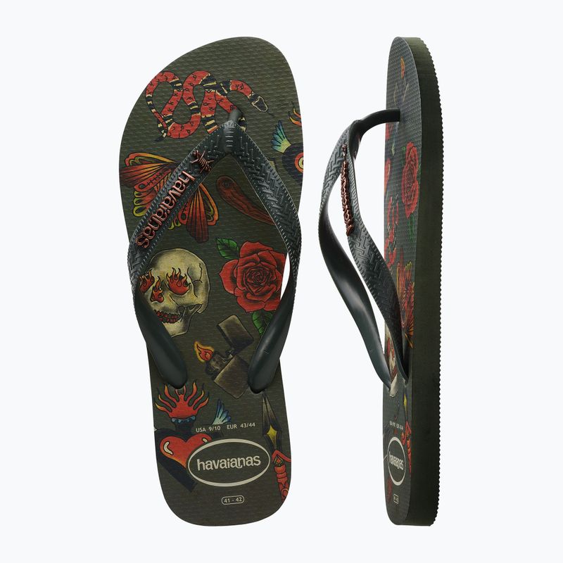 Infradito Havaianas Top Tribo verde oliva da uomo 13