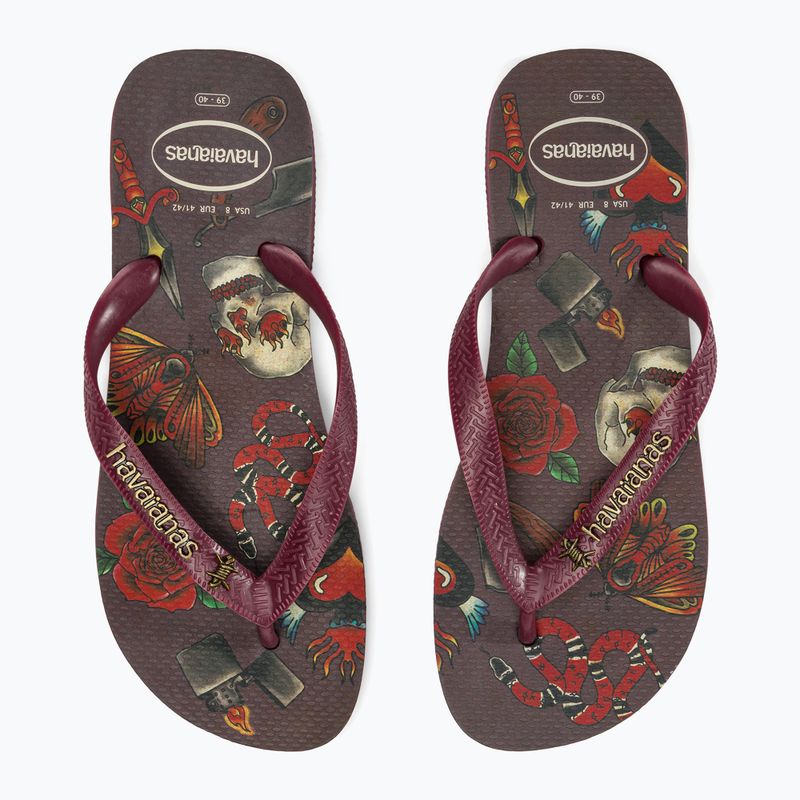 Infradito Havaianas Top Tribo marrone scuro da uomo 9