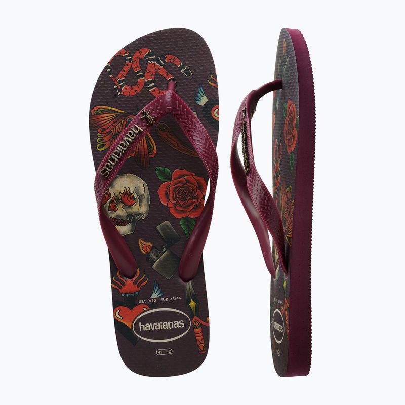 Infradito Havaianas Top Tribo marrone scuro da uomo 13