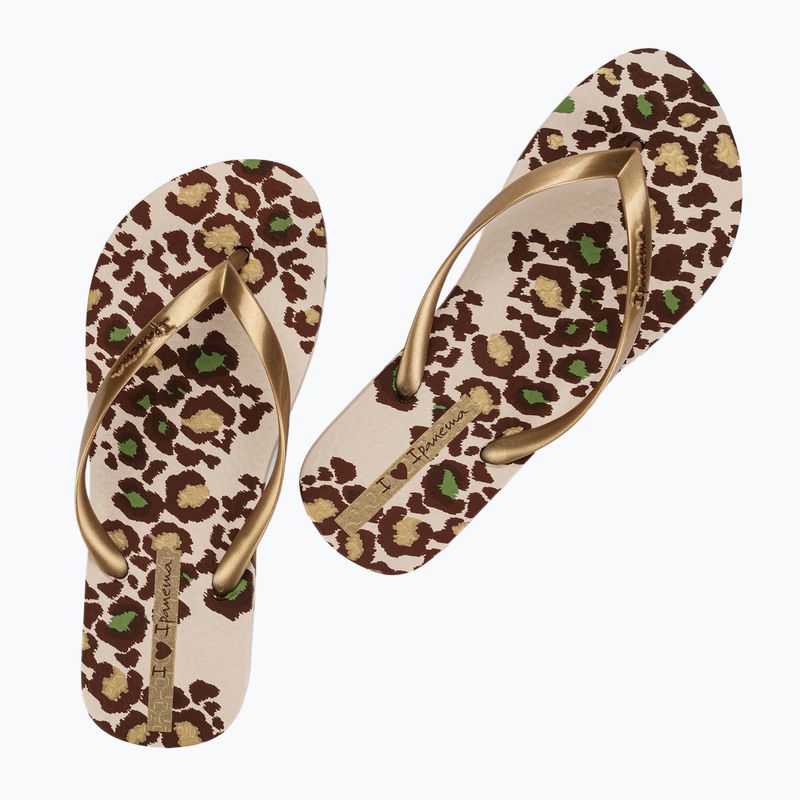 Infradito Ipanema donna Animale Print III beige/oro 8