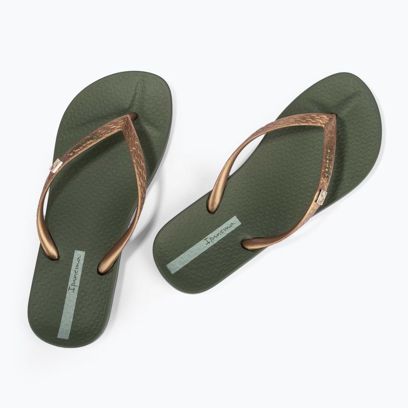 Infradito Ipanema Anatomic Brasilidade donna verde/oro 9