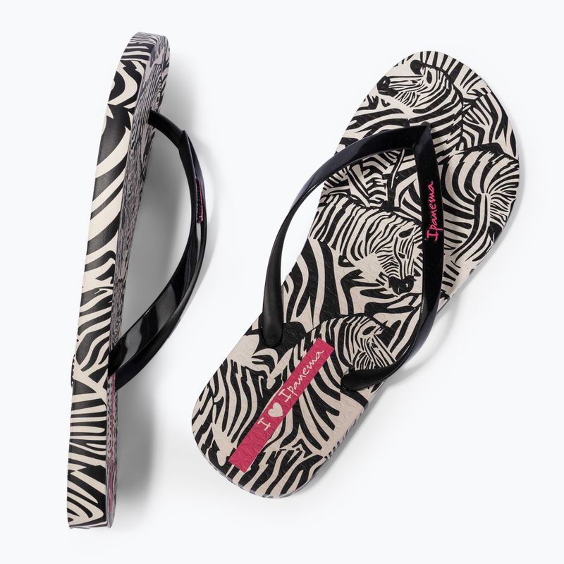 Infradito Ipanema Animal Print VI beige/nero/rosa da donna 3