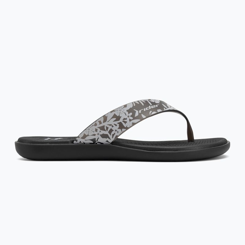 Infradito da donna RIDER Aqua VI nero/grigio 2