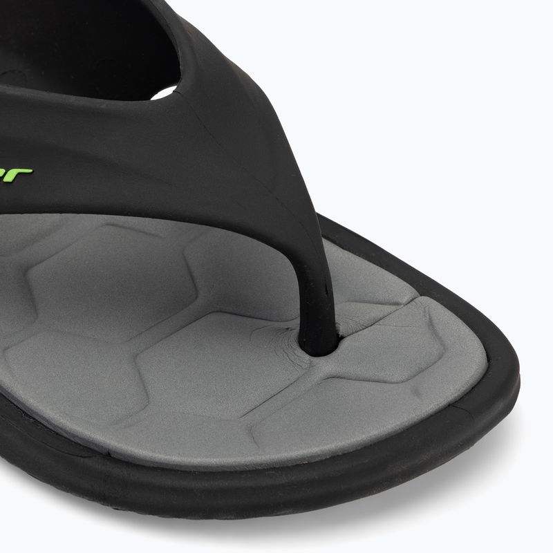 Infradito Rider Cape XVIII da uomo nero/grigio/verde 7