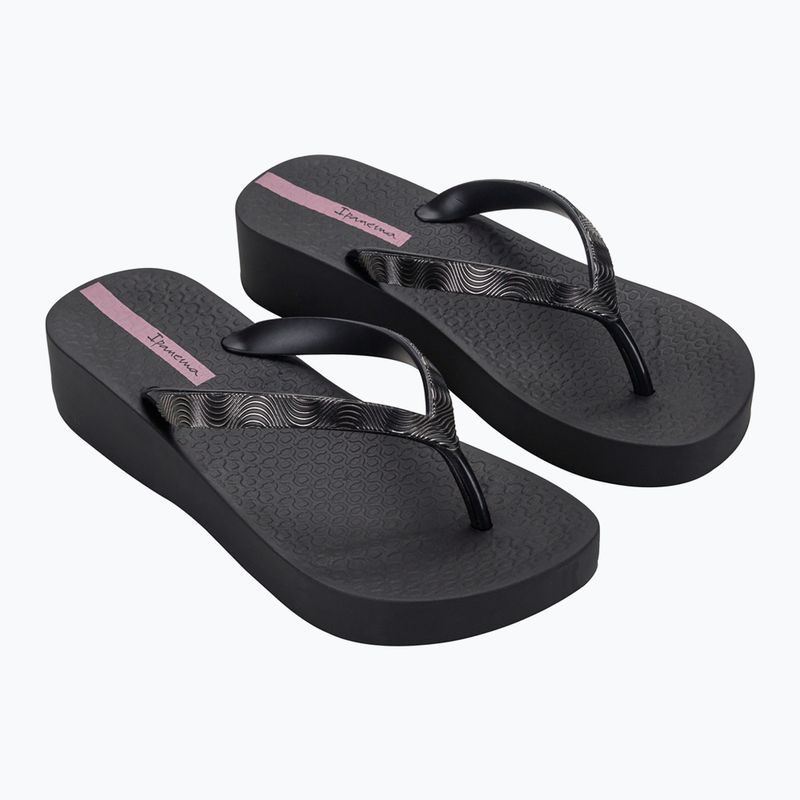 Infradito Ipanema Mesh X Plat donna nero/nero/lilla