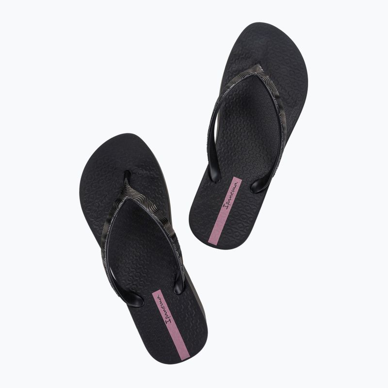 Infradito Ipanema Mesh X Plat donna nero/nero/lilla 3