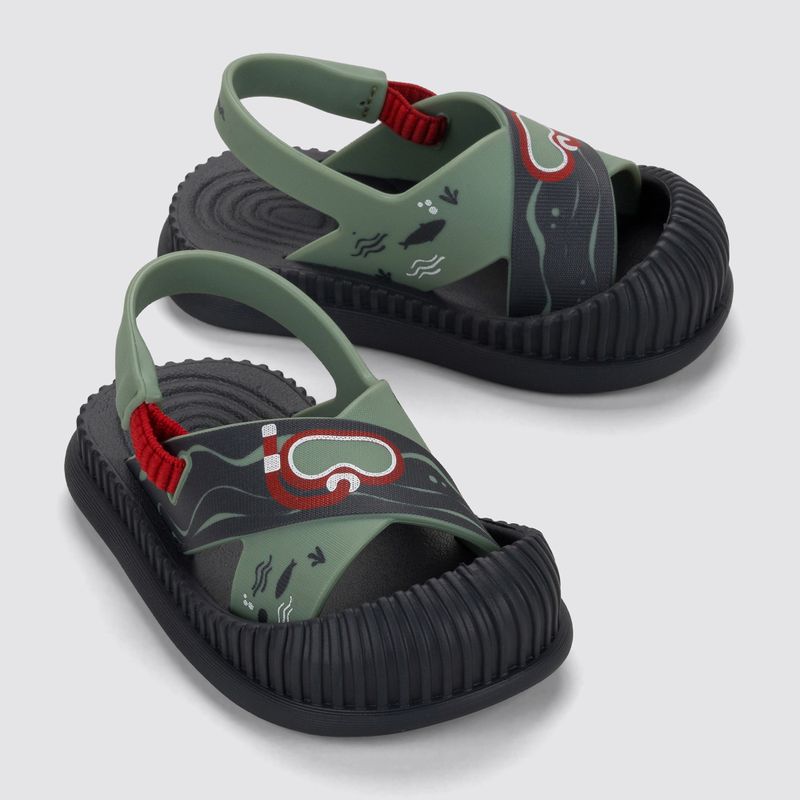 Sandali Ipanema Fun Sea Baby grigio/verde 3