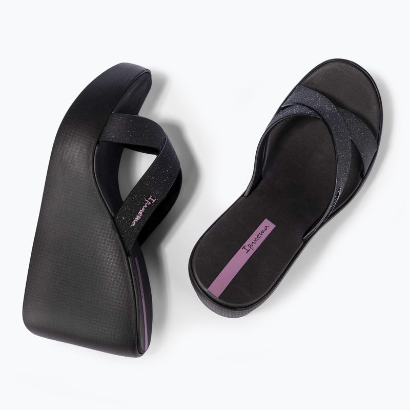 Infradito donna Ipanema High Fashion II Slide nero/glitter nero/lilla 10