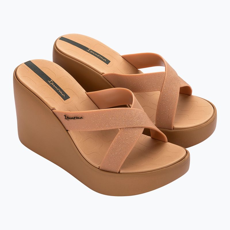 Infradito donna Ipanema High Fashion II Slide beige/glitter beige/verde 8