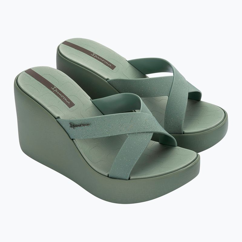 Infradito donna Ipanema High Fashion II Slide verde/glitter verde/grigio
