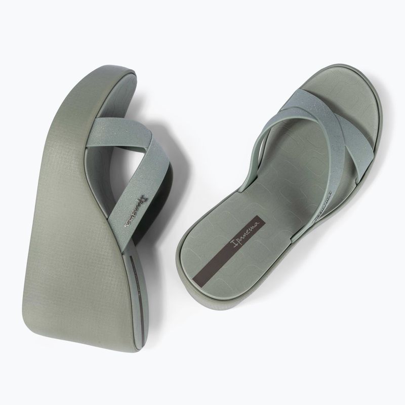 Infradito donna Ipanema High Fashion II Slide verde/glitter verde/grigio 3