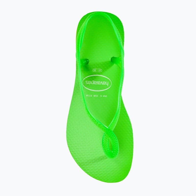 Sandali da donna Havaianas Luna Verde limone neon 4