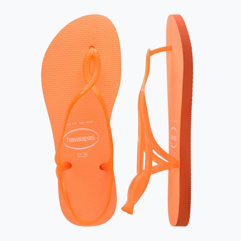 Sandali da donna Havaianas Luna Neon arancione tramonto 10