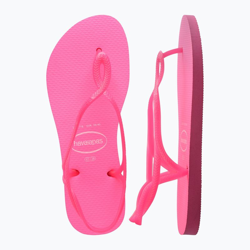 Sandali Havaianas Luna rosa fluo da donna 12