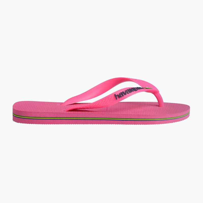 Havaianas Brasil Logo Neon infradito rosa flux / rosa flux 9