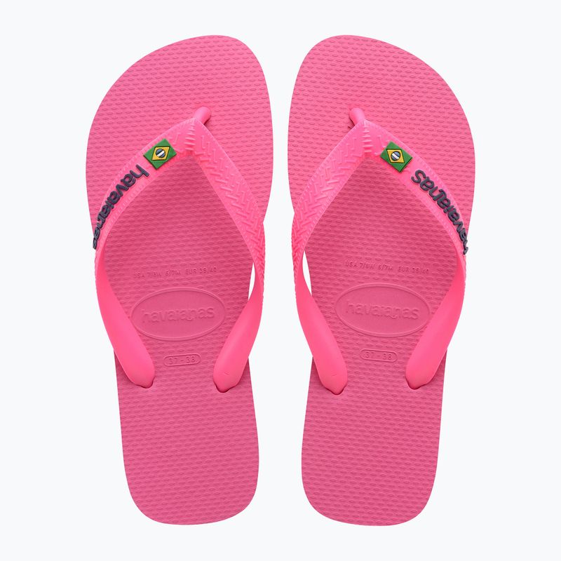 Havaianas Brasil Logo Neon infradito rosa flux / rosa flux 10