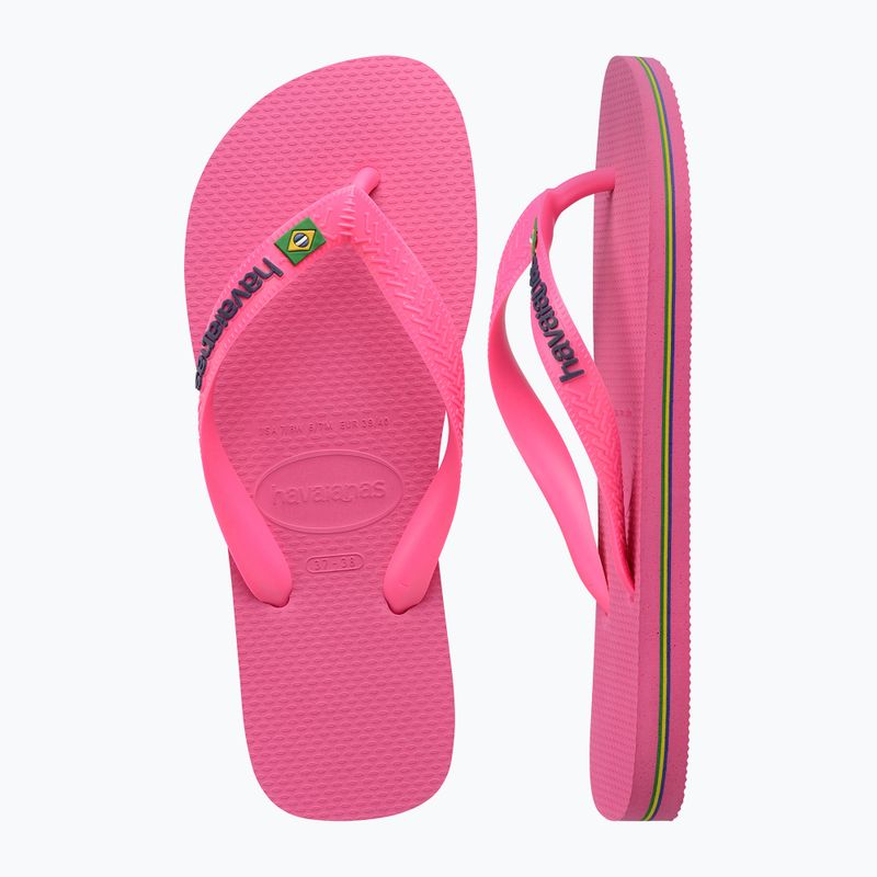 Havaianas Brasil Logo Neon infradito rosa flux / rosa flux 11