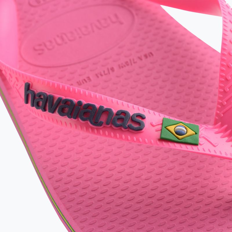 Havaianas Brasil Logo Neon infradito rosa flux / rosa flux 12