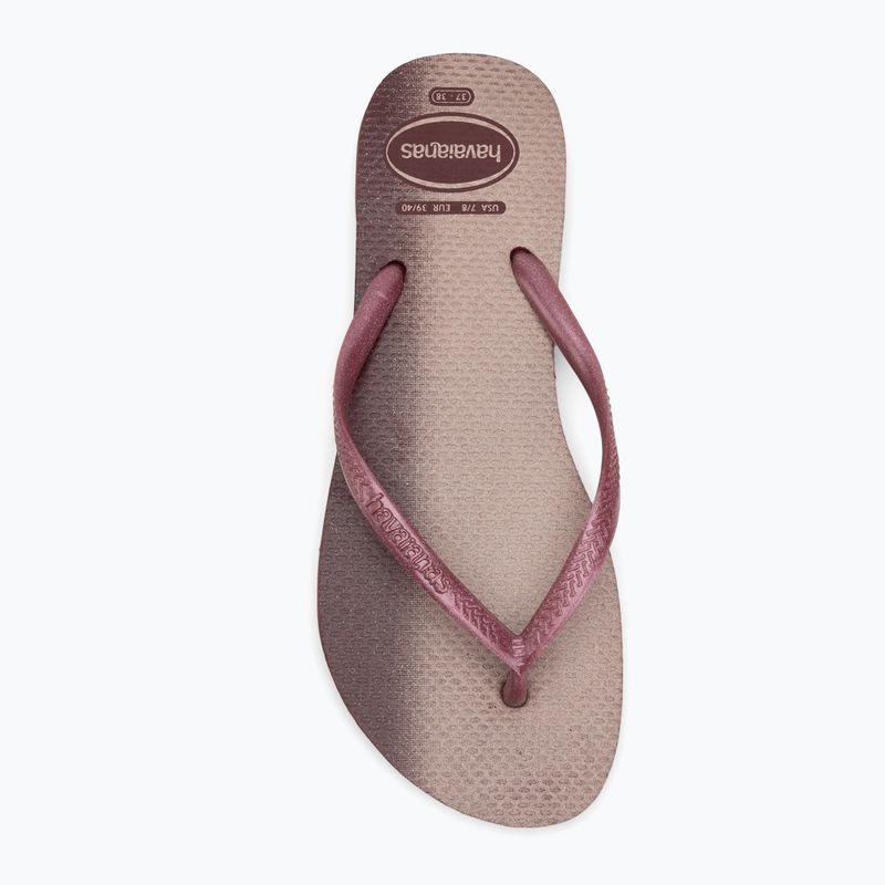 Infradito Havaianas Slim Gloss amaranto da donna 5