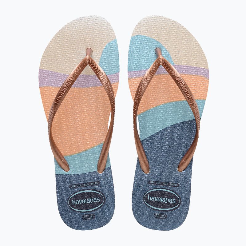 Infradito Havaianas Slim Palette Glow da donna, beige 4