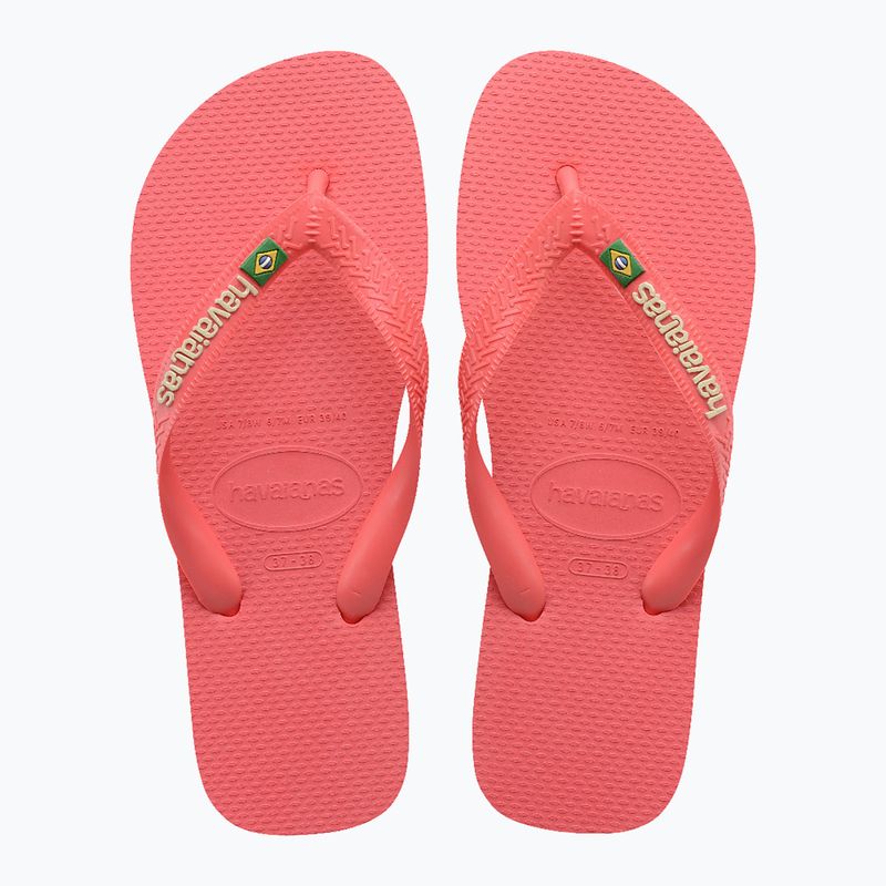 Infradito Havaianas Brasil Logo tropicale corallo 4