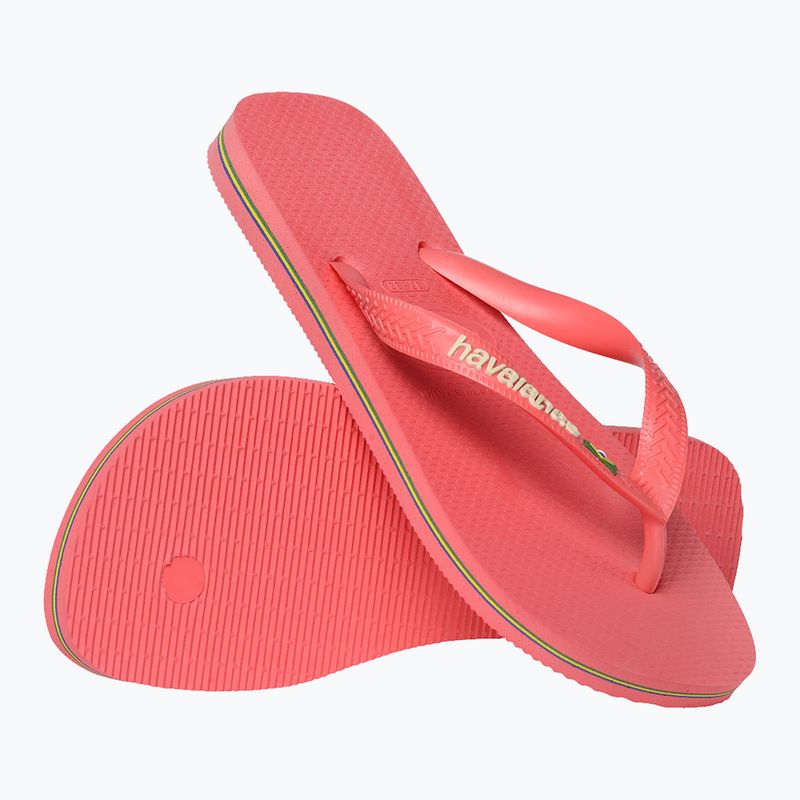 Infradito Havaianas Brasil Logo tropicale corallo 6