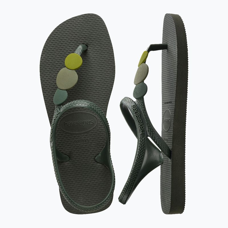 Havaianas Flash Urban Plus sandali da donna verde oliva 5