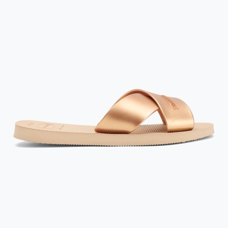 Infradito donna Havaianas Aqua Metallic golden 2