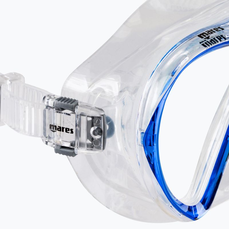 Mares Vento trasparente/blu set da immersione 12