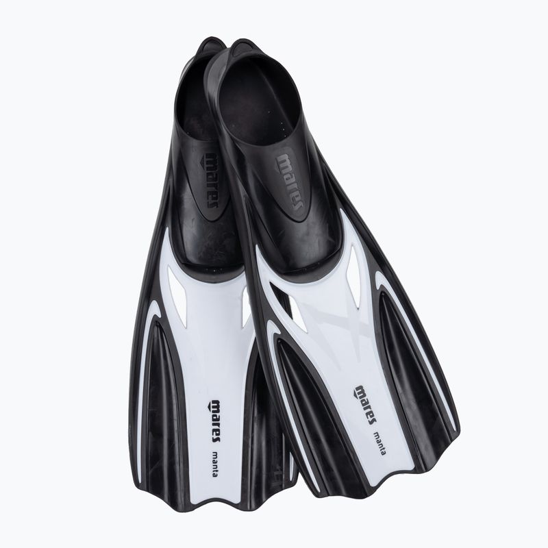 Pinne da snorkeling Mares Manta bianche/nere 6
