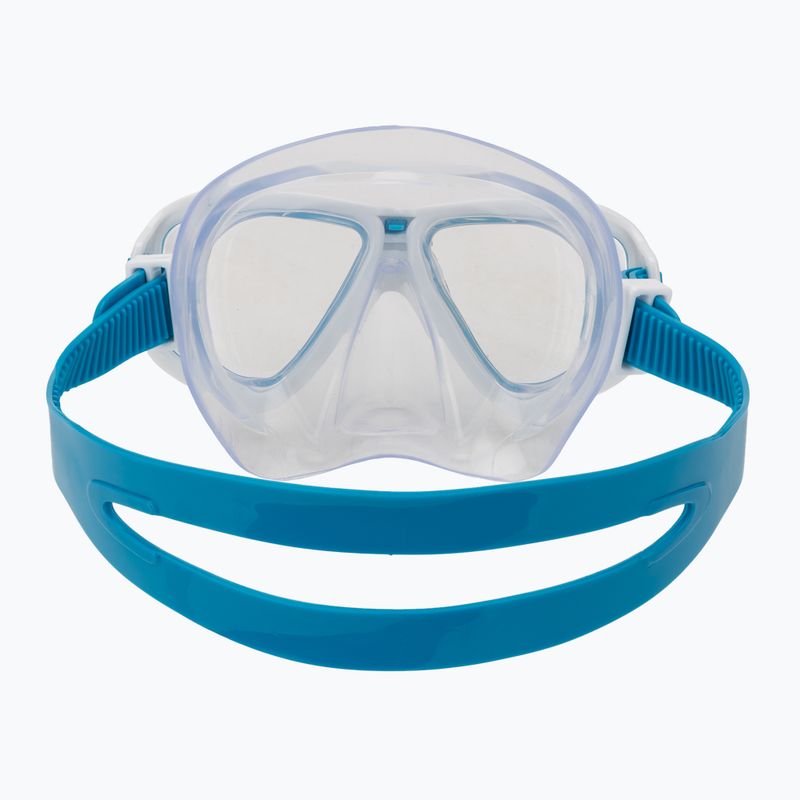 Maschera subacquea Mares Puffer aqua white/clear 4