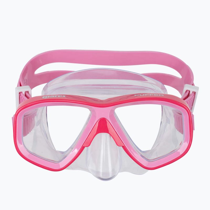 Maschera subacquea Mares Puffer pink pink/clear 2