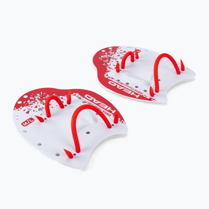 Pagaie piatte HEAD bianche/rosse per il nuoto